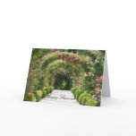 Blooming Rose Arch In the Garden Greeting Cards