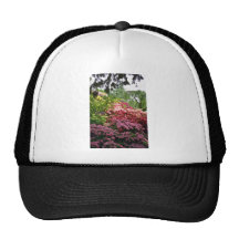 Blooming Shrubs In Park flowers Mesh Hat