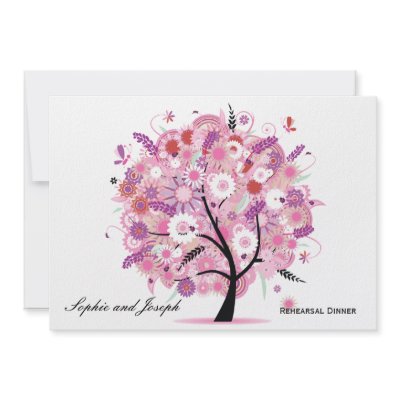 Blooming Tree Rehearsal Dinner  Invitation by PixiePrints
