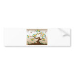 Blooming Tree with Hummingbirds Bumper Sticker