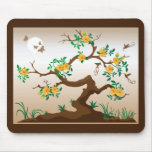 Blooming Tree with Hummingbirds Mousepads