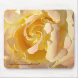Blooming Yellow Rose Flower Mousepad