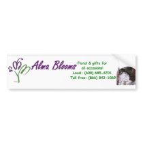 Blooms Banner Bumper Sticker
