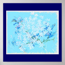 Blooms in Blue Posters