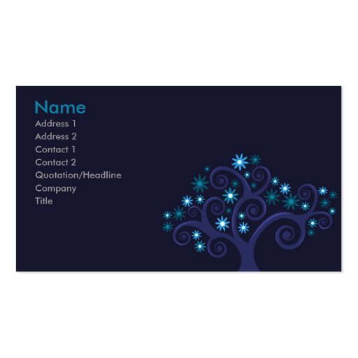 Blooms Profile Card Business Card Templates