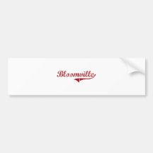 Bloomville Ohio Classic Design Bumper Stickers