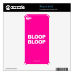 Bloop Bloop - iPhone 4 Skin skins