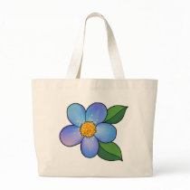 Blossom 01 - Blue Canvas Bags