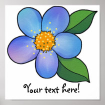 Blossom 01 - Blue Posters