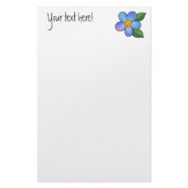 Blossom 01 - Blue Stationery Paper