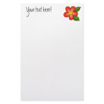 Blossom 05 - Bright Red Personalized Stationery