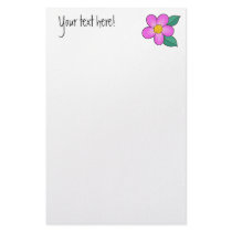 Blossom 08 - Shocking Pink Stationery Design