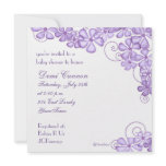 Blossom Baby Shower Invitation in Lavender