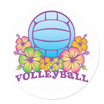 Blossom Beach Volleyball Stickers