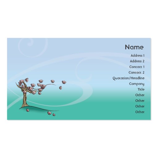 Blossom - Business Business Card Template (front side)