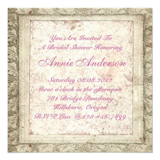 Blossom Country Bridal Shower Tea Party Invitation