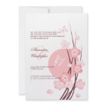 Blossom Flowers Butterflies Wedding Announcement 3