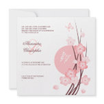 Blossom Flowers Butterflies Wedding Announcement