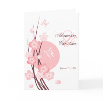 Blossom Flowers Butterflies Wedding Invitation Cards