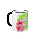 blossom green and pink mug
