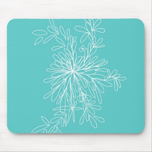 Blossom Pop aqua Mousepad