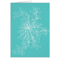 Blossom Pop Aqua-Notecard cards