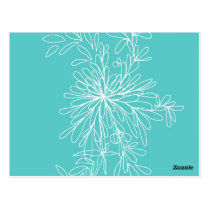 Blossom Pop aqua Postcard postcards
