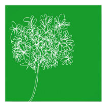Blossom Pop - emerald Green Poster posters