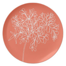 Blossom Pop Tangerine Plate plates