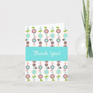 Blossom Thank You Note Card zazzle_card