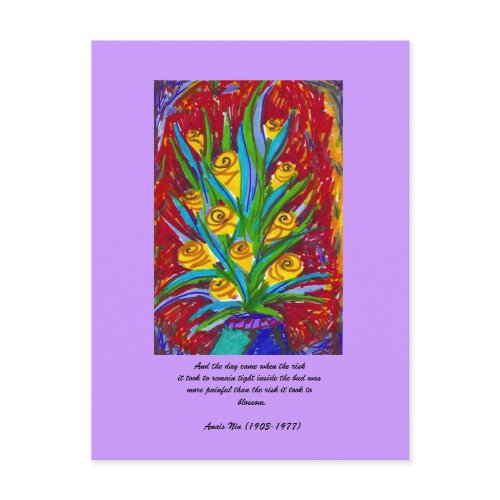Blossom with Quote postcard