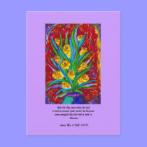 Blossom with Quote postcards