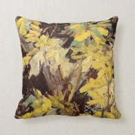 Blossoming Acacia Branches Vincent van Gogh. Pillow
