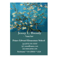 Blossoming Almond Tree by Vincent van Gogh. Business Card