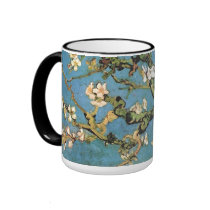 Blossoming Almond Tree, Vincent van Gogh mugs by masterpiecesofart Blossoming Almond Tree, Vincent van Gogh mugs