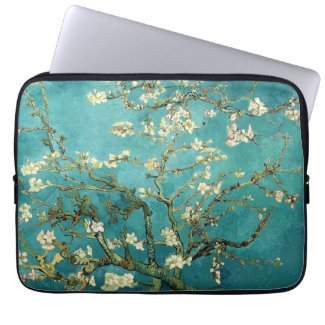 Blossoming Almond Tree Vintage Floral Van Gogh Laptop Computer Sleeve