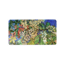 Blossoming Chestnut Branches by Vincent van Gogh Custom Address Labels