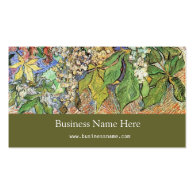 Blossoming Chestnut Branches  Vincent van Gogh. Business Card Templates