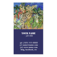 Blossoming Chestnut Branches  Vincent van Gogh. Business Card Template