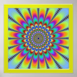 Blossoming Color Flowers Poster