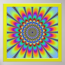 Blossoming Color Flowers Poster