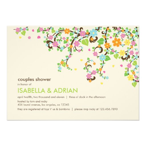 Blossoming Glory Outdoor Baby Shower Invitation