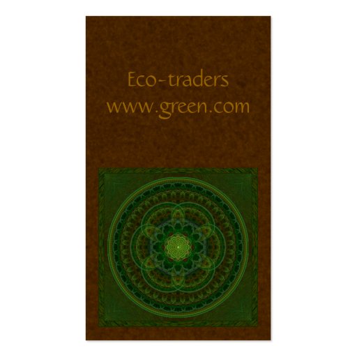 Blossoming Green Standard Card Business Card Templates (back side)