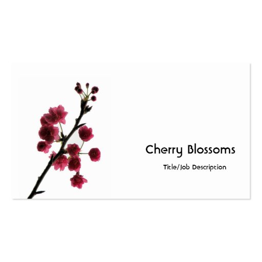 Blossoming Joy/Red Sakura Business Card (front side)