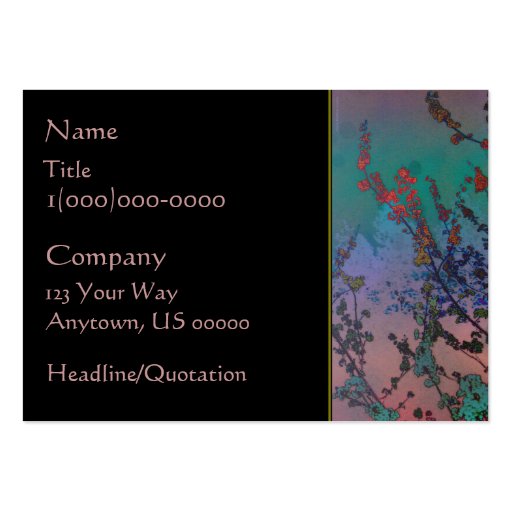 Blossoms Abstract Elegance Business Card (back side)