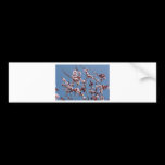 Blossoms against blue sky bumper stickers