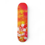 blossoms on fire skateboard