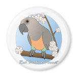 Blossoms Red Bellied Parrot Fridge Magnet