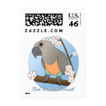 Blossoms Red Bellied Parrot Postage Stamps