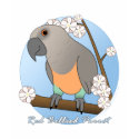 Blossoms Red Bellied Parrot T-Shirt by MenagerieMayhem Blossoms Red Bellied Parrot T-Shirt